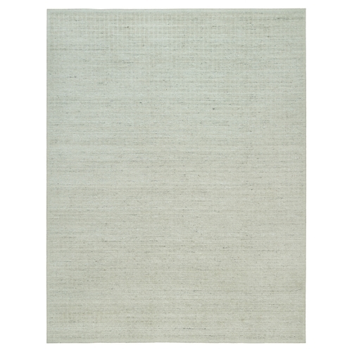 Pelican Ivory, Loom Knotted, Plain Decor, Modern Box 100% Undyed natural wool Design, Oriental Rug