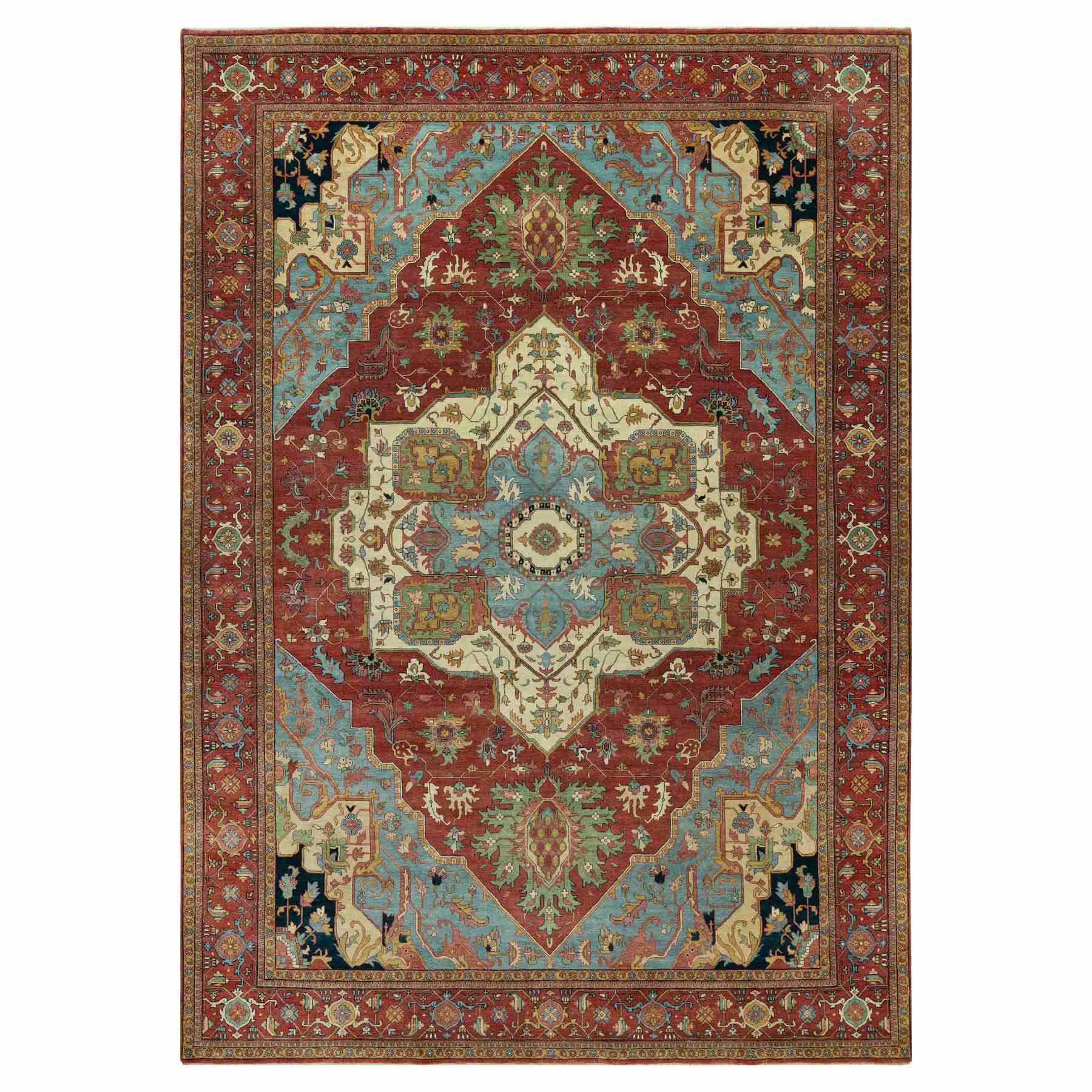 Heriz-Hand-Knotted-Rug-453180