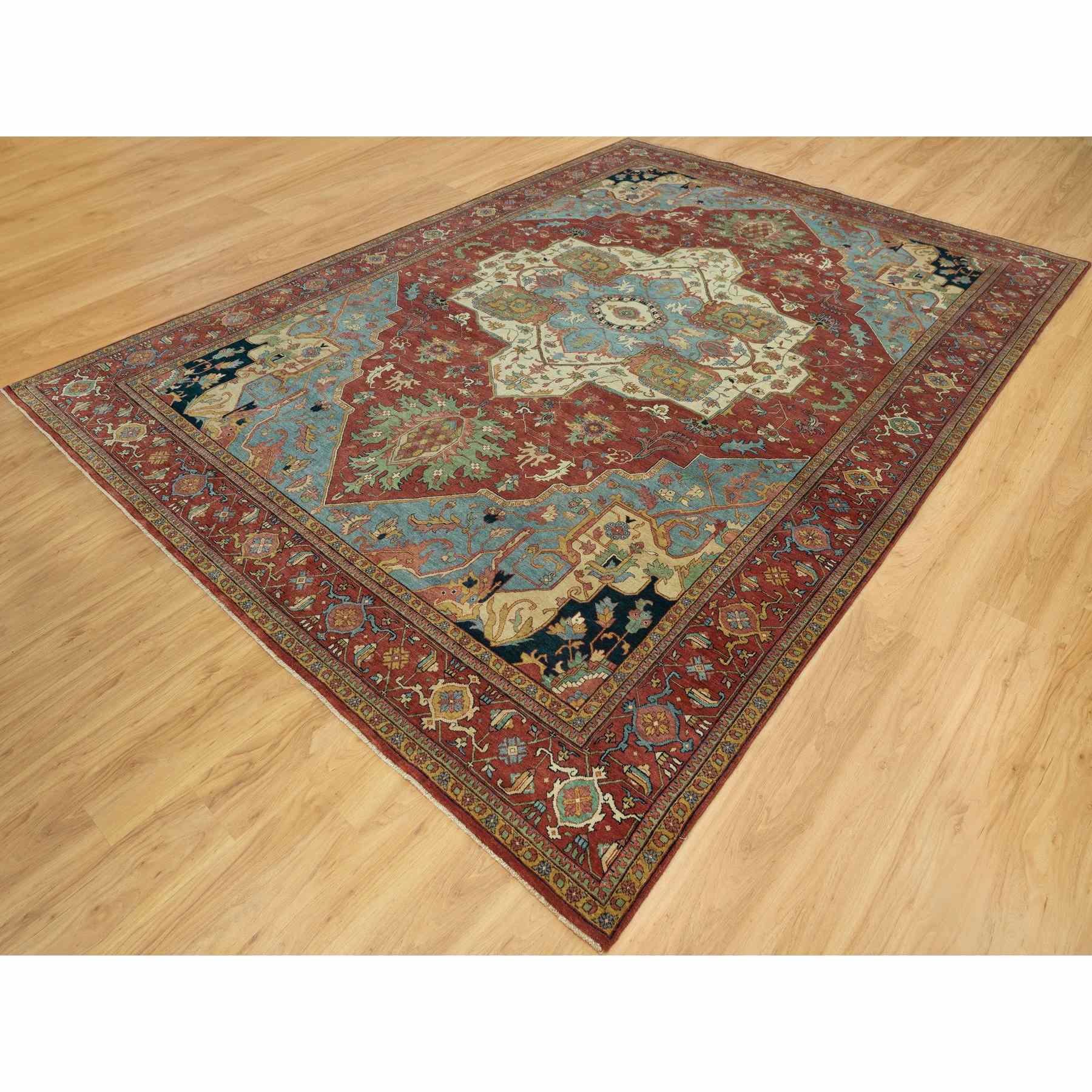 Heriz-Hand-Knotted-Rug-453180