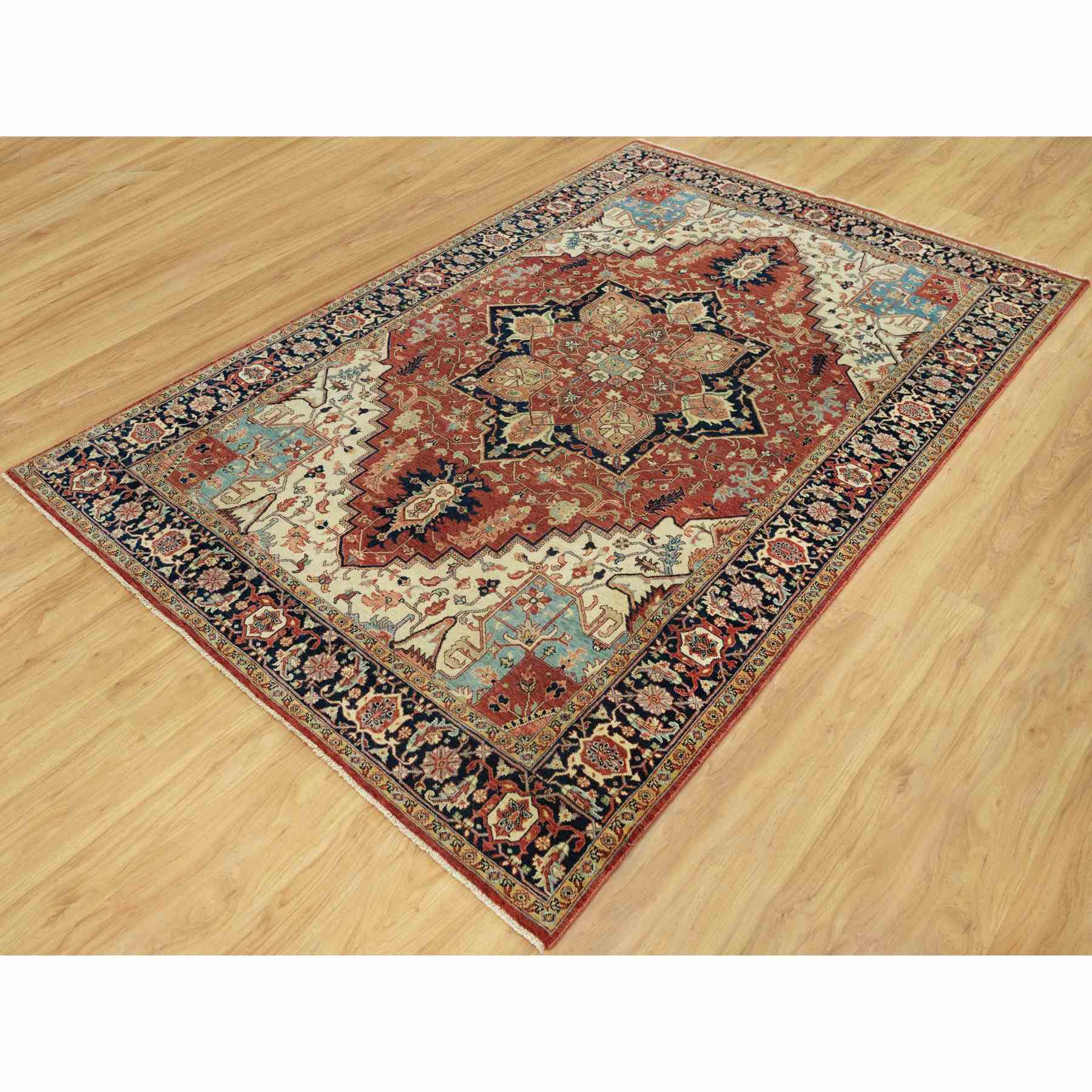 Heriz-Hand-Knotted-Rug-453215