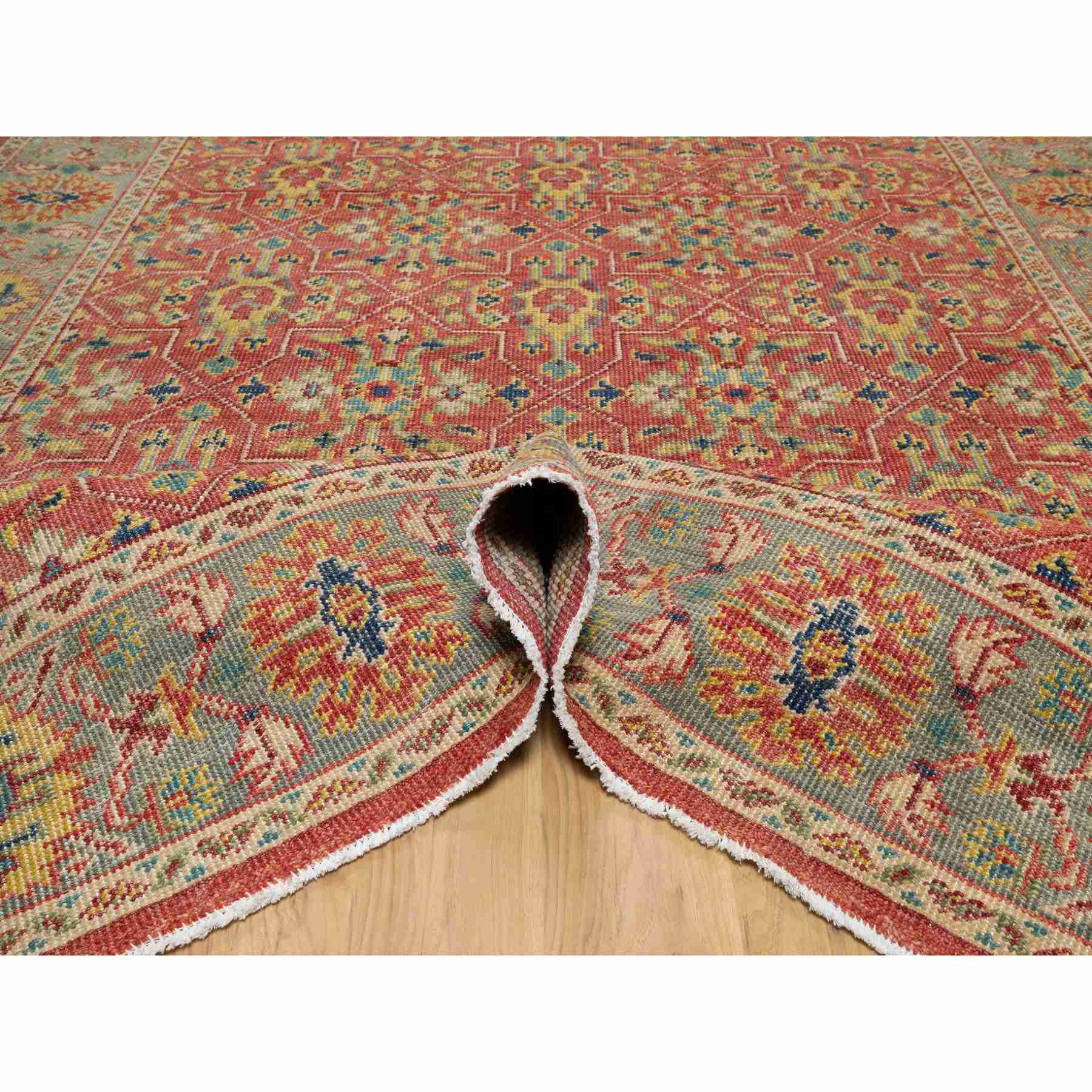 Oushak-And-Peshawar-Hand-Knotted-Rug-454785