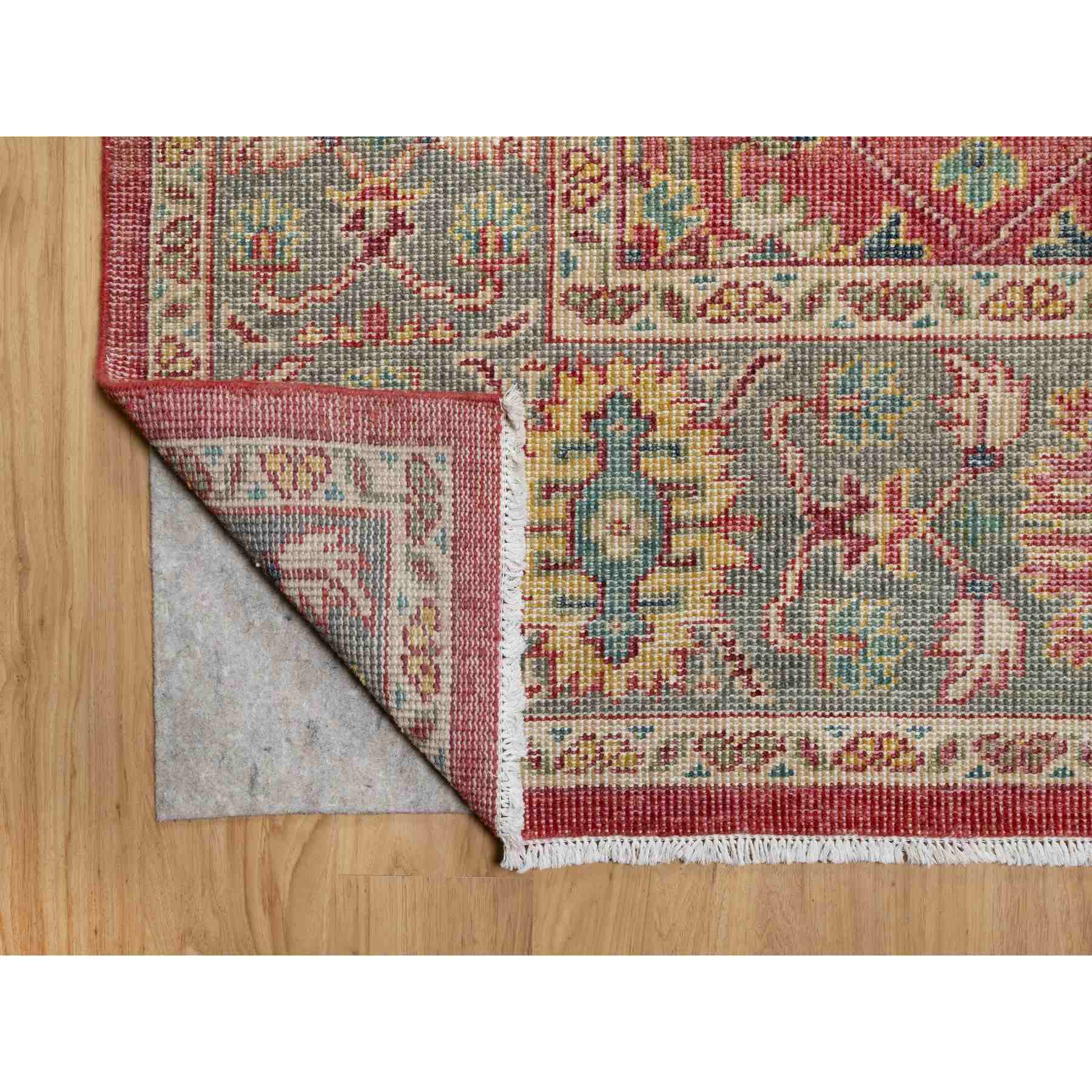 Oushak-And-Peshawar-Hand-Knotted-Rug-454800