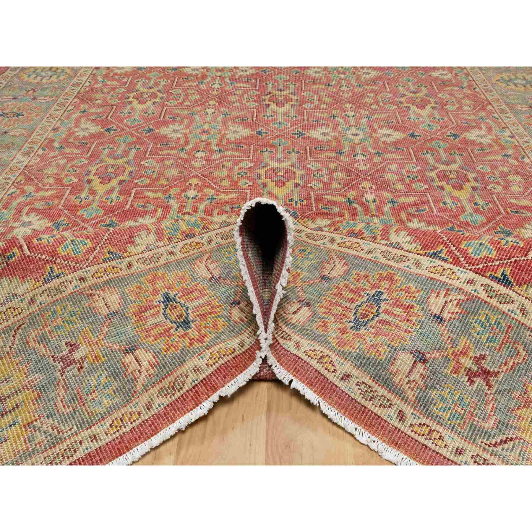 Oushak-And-Peshawar-Hand-Knotted-Rug-454800