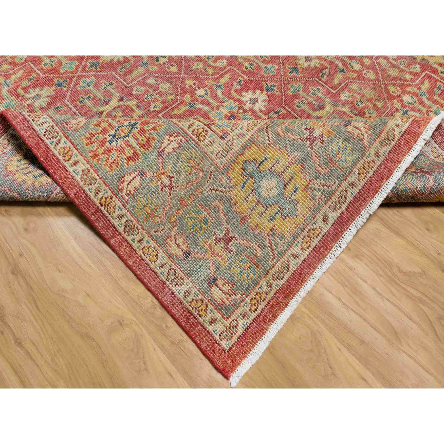 Oushak-And-Peshawar-Hand-Knotted-Rug-454800