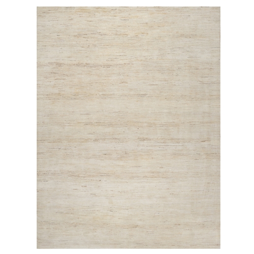 Parchment White, Modern, Lori Buft Gabbeh, Plain Design, Pure Wool, Soft to The Touch, Hand Knotted, Thick and Plush, Oriental Rug