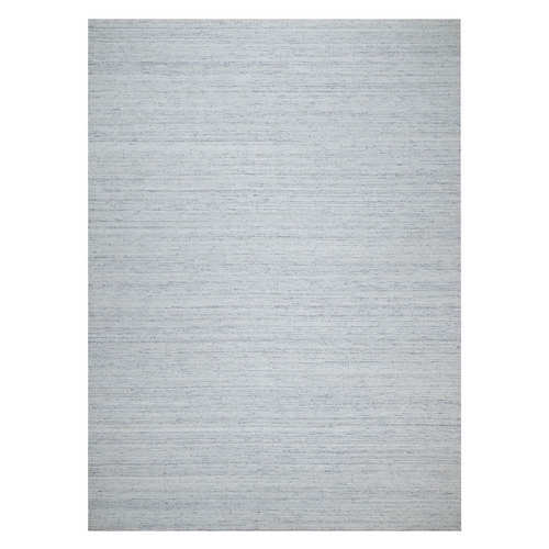 Misty Gray, Modern Striae Design, Tone on Tone, Soft Pile, Natural Wool, Hand Loomed, Oriental Rug