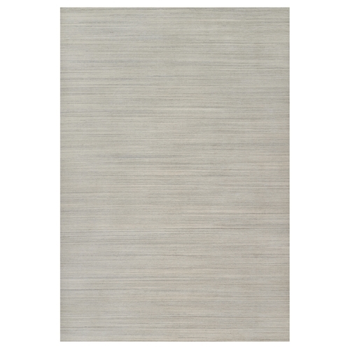Bone White, Variegated Textured Modern Design, Natural Wool, Hand Loomed, Plush and Lush, Oversized, Oriental Rug