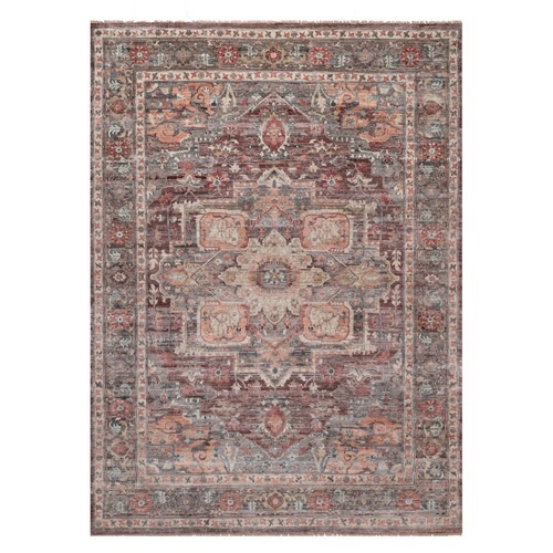 Tuscan Red, Heriz Revival, Vegetable Dyes, Thick and Plush, Soft Wool, Hand Knotted, Oriental Rug