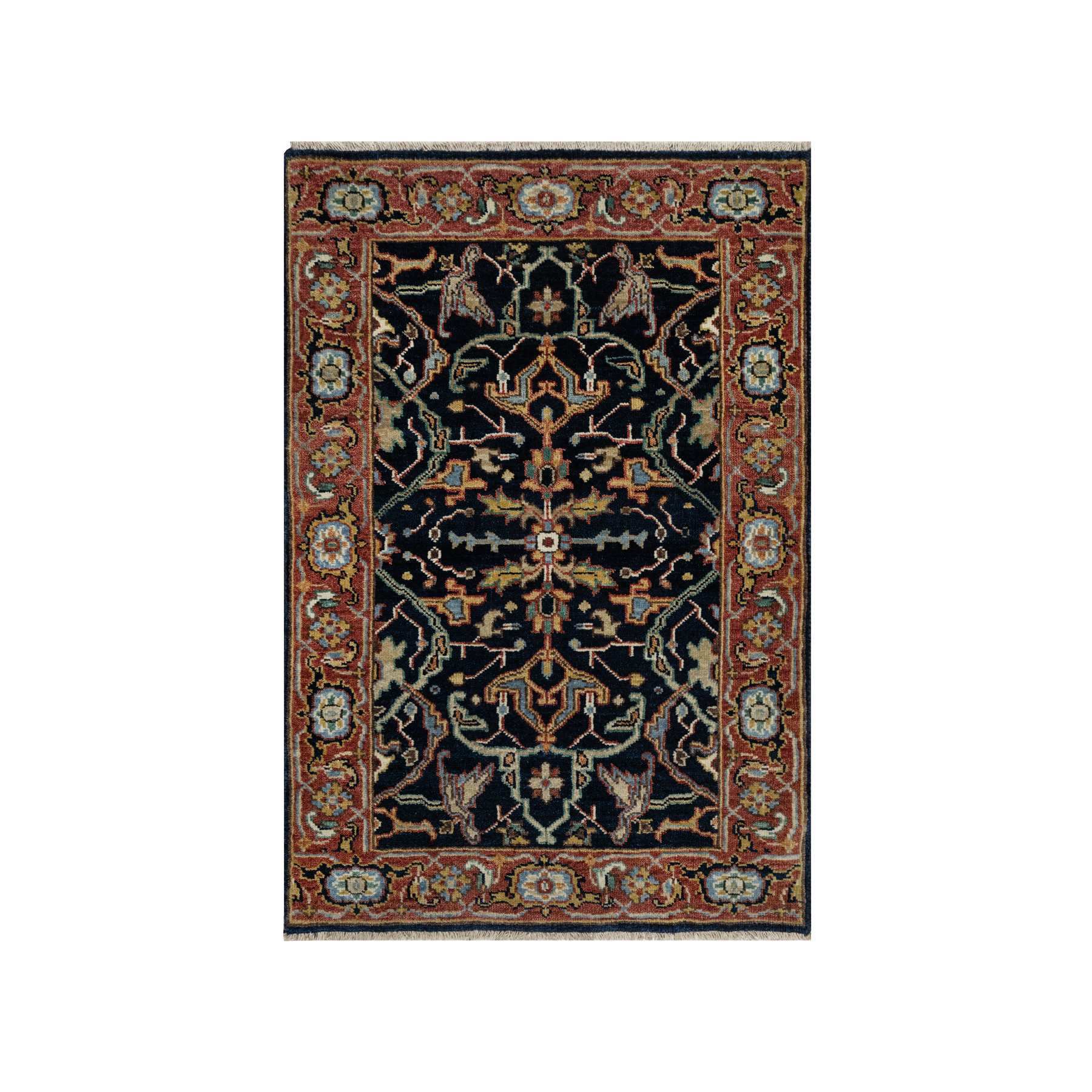 Heriz-Hand-Knotted-Rug-455415