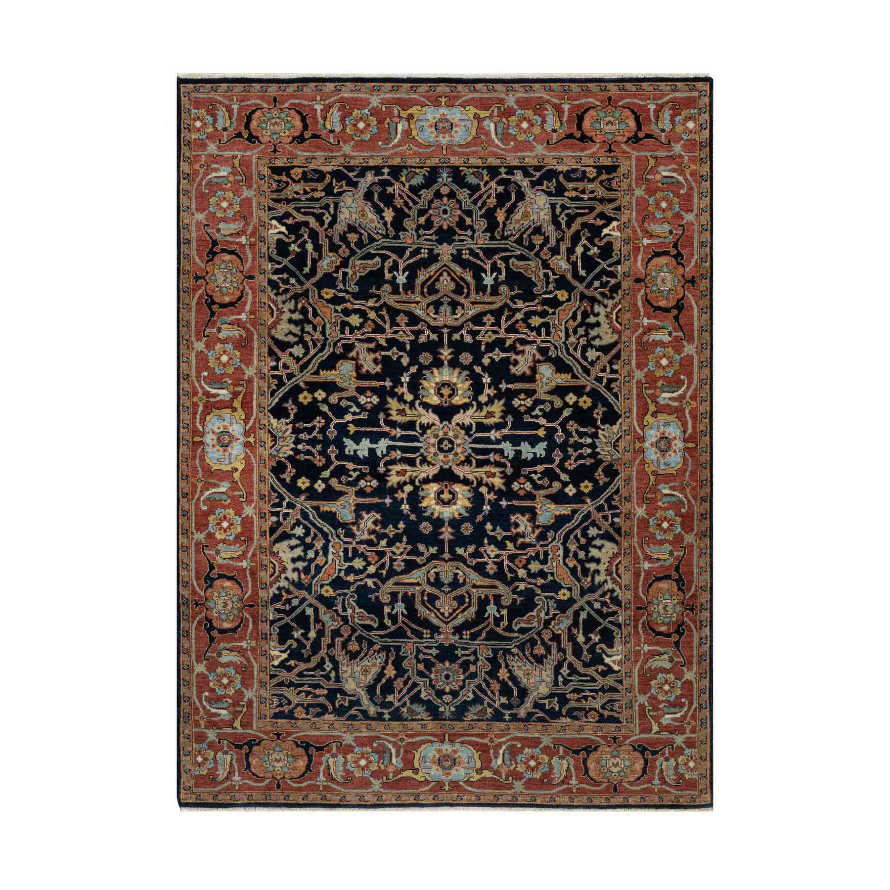 Heriz-Hand-Knotted-Rug-455435