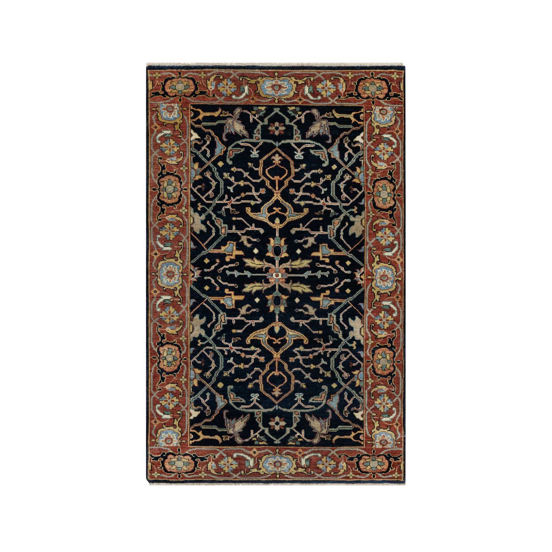 Heriz-Hand-Knotted-Rug-455500