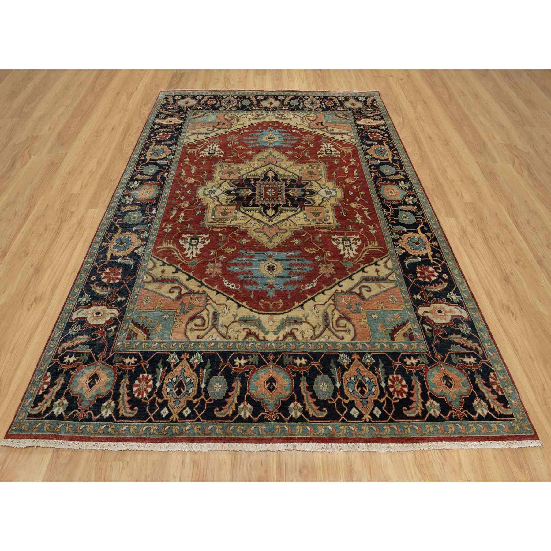 Heriz-Hand-Knotted-Rug-456075