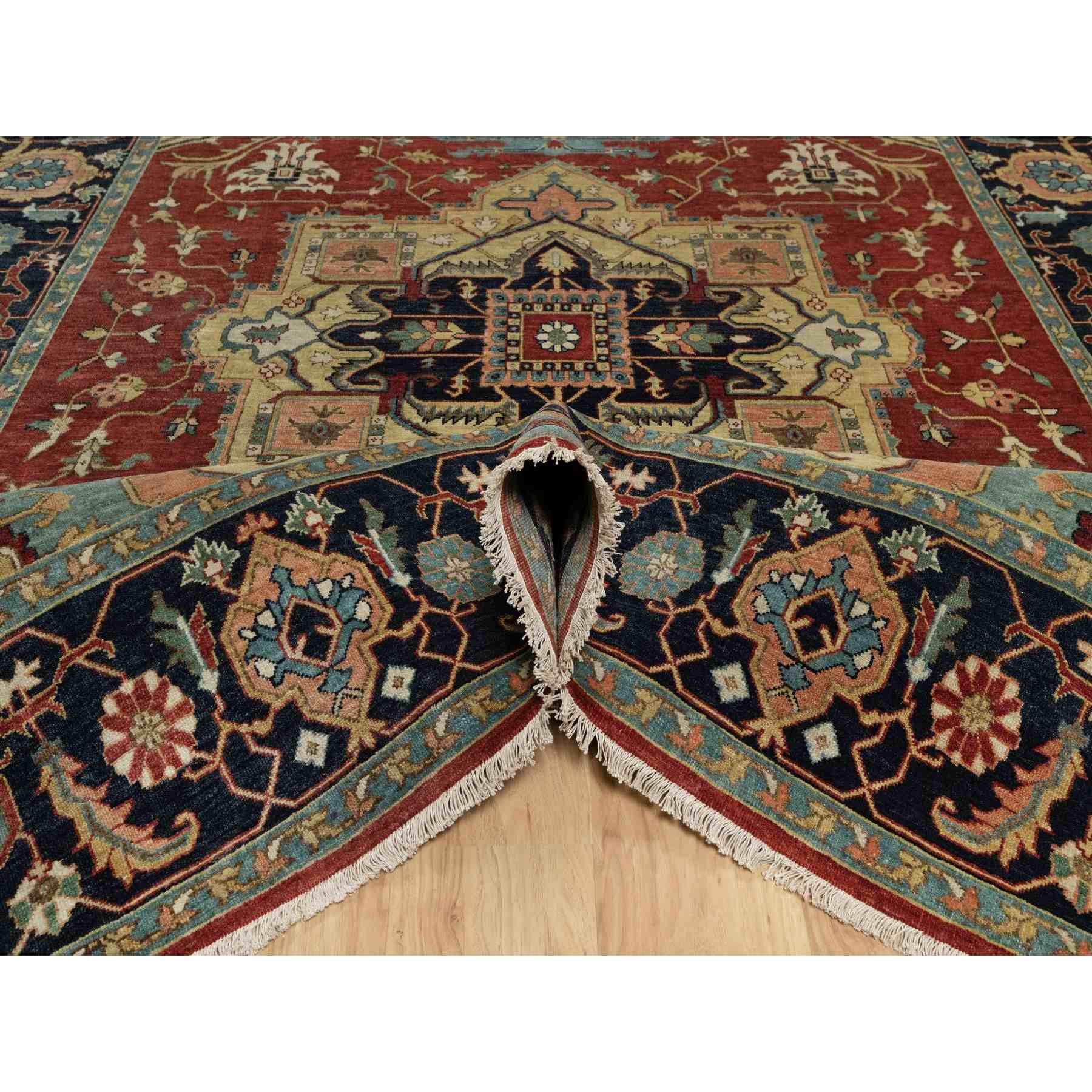 Heriz-Hand-Knotted-Rug-456075