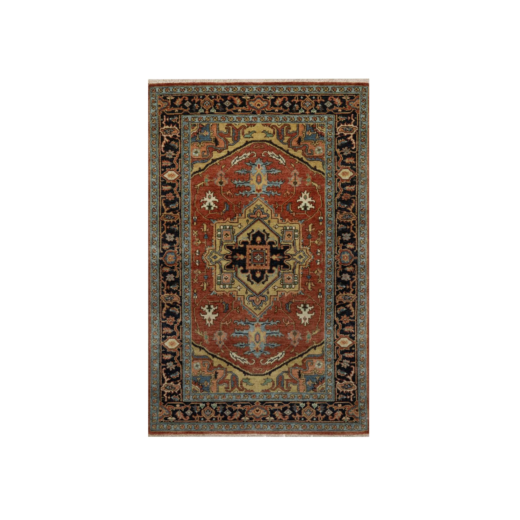 Heriz-Hand-Knotted-Rug-456150