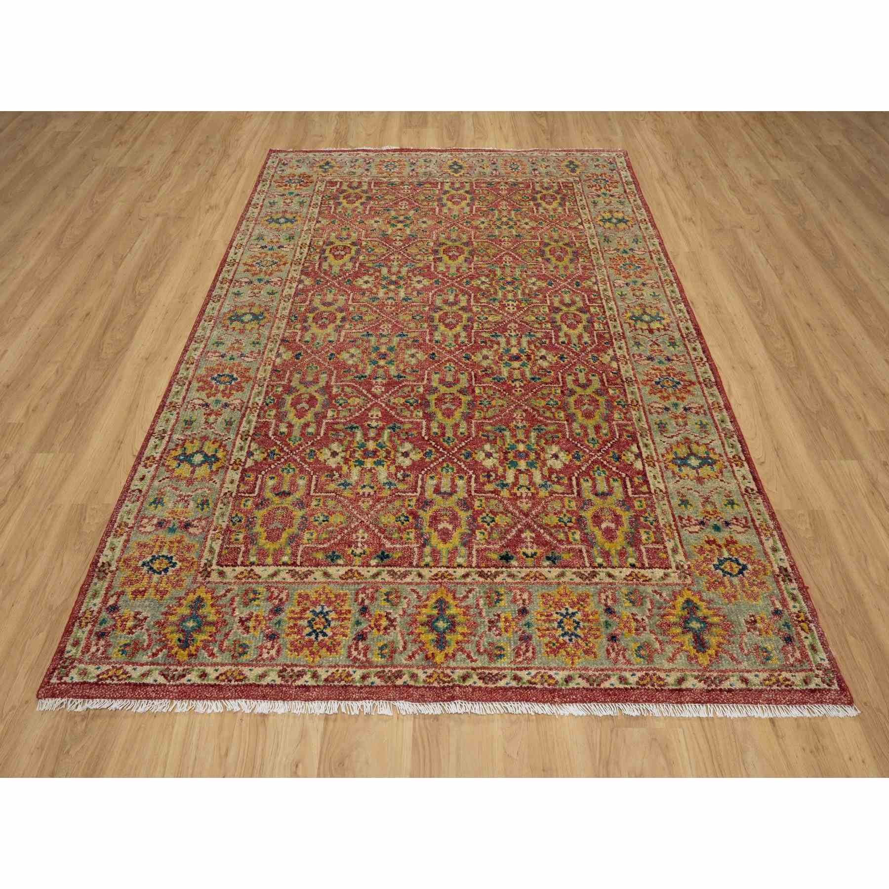 Oushak-And-Peshawar-Hand-Knotted-Rug-455660