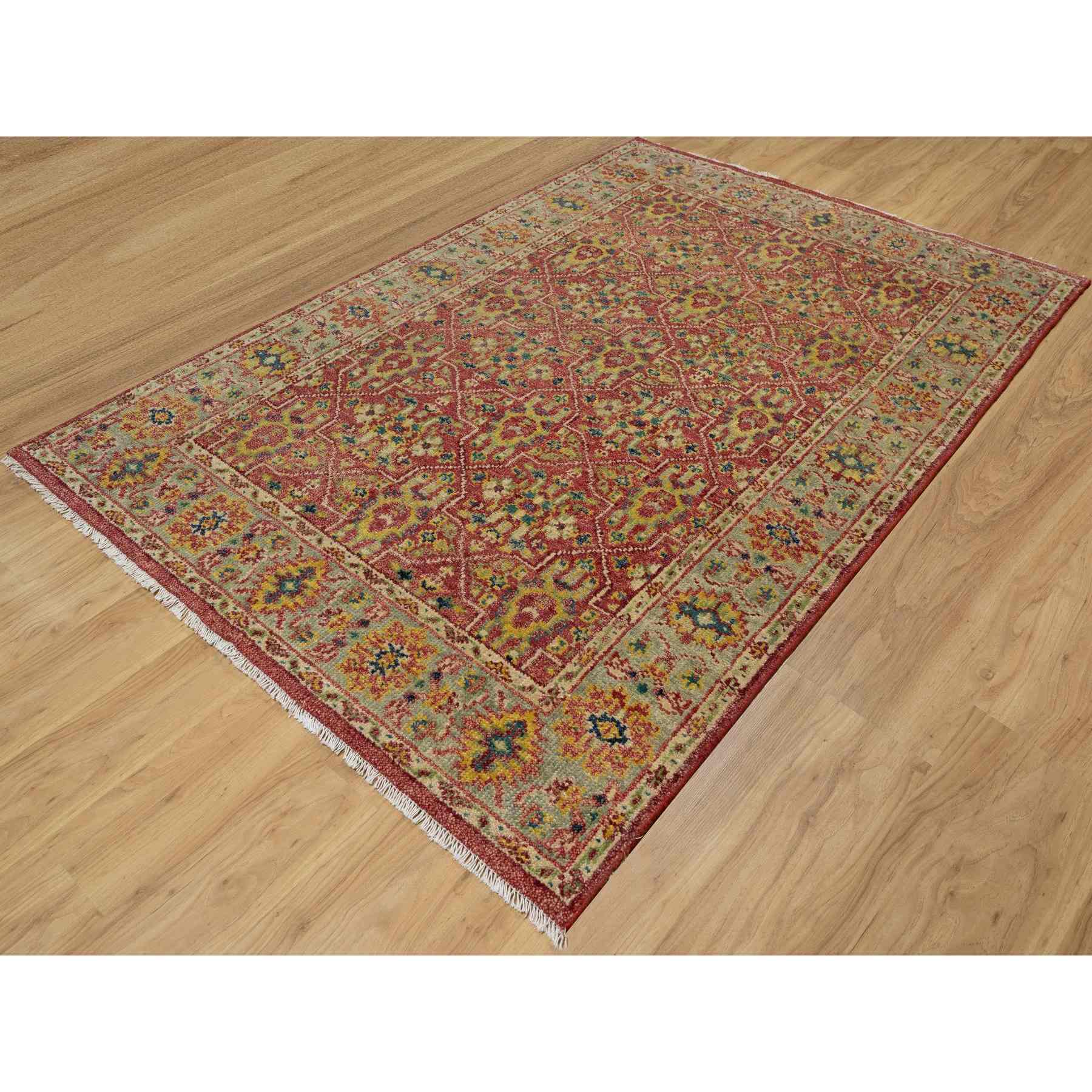 Oushak-And-Peshawar-Hand-Knotted-Rug-455660