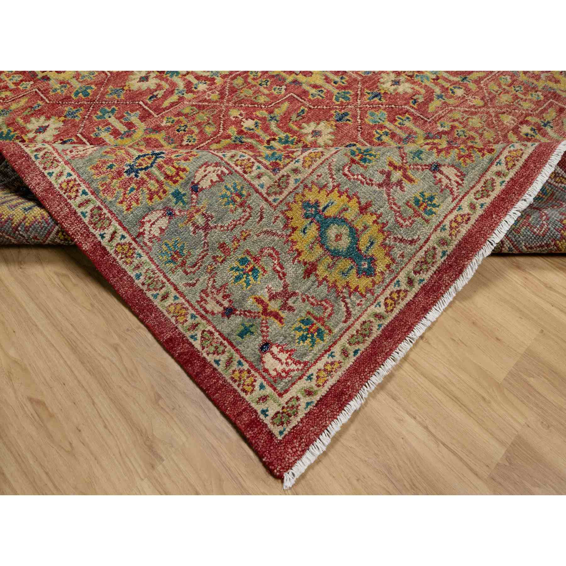 Oushak-And-Peshawar-Hand-Knotted-Rug-455870