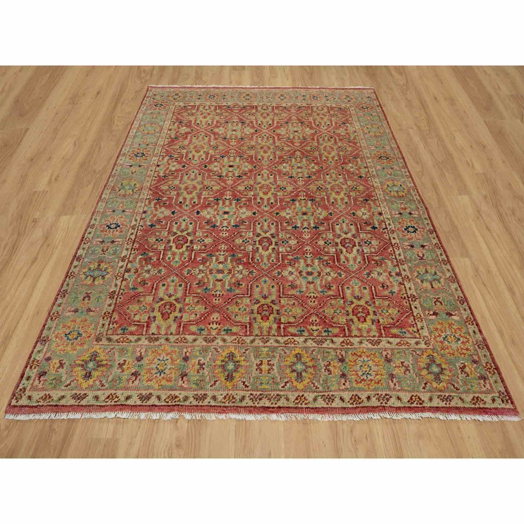 Oushak-And-Peshawar-Hand-Knotted-Rug-456420