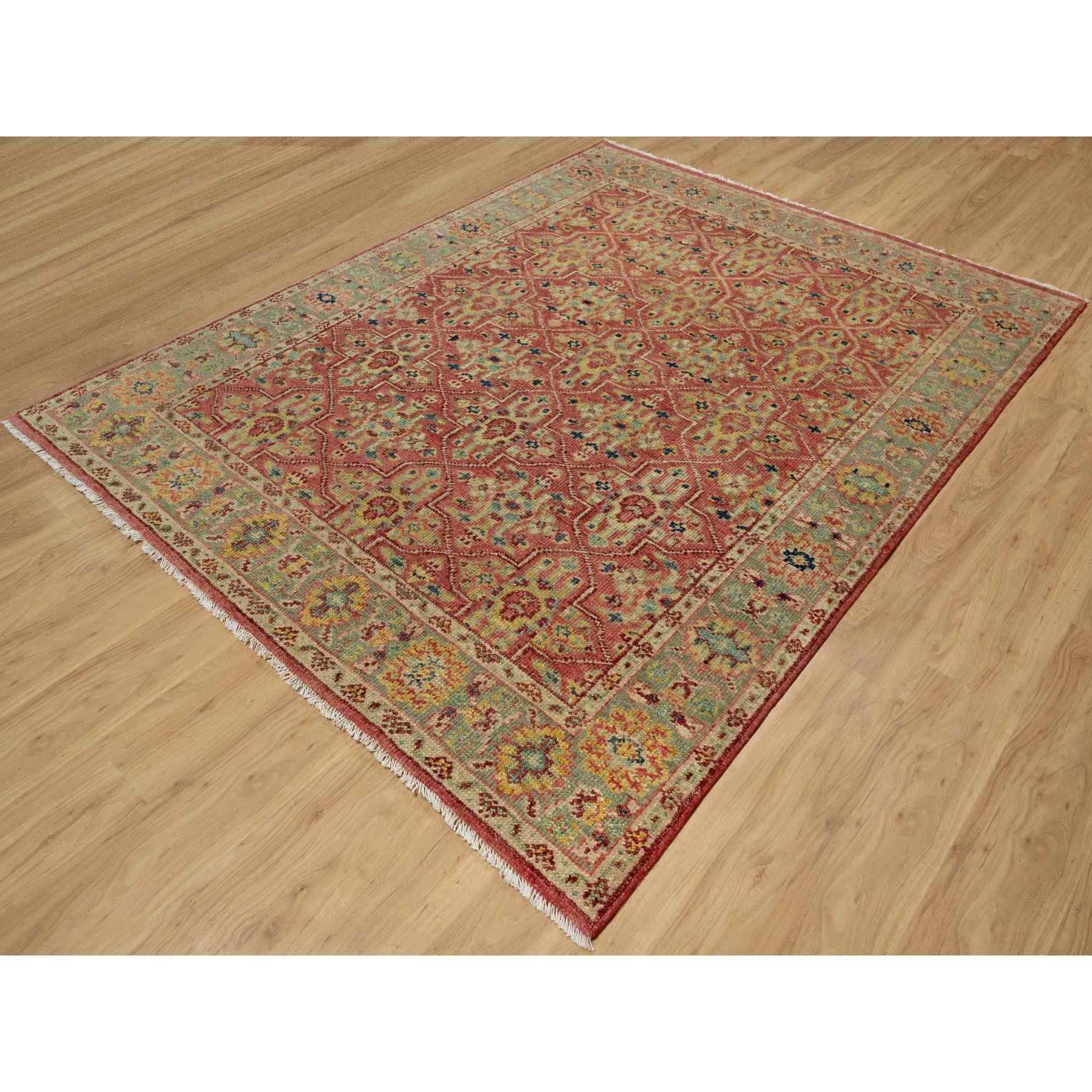 Oushak-And-Peshawar-Hand-Knotted-Rug-456420