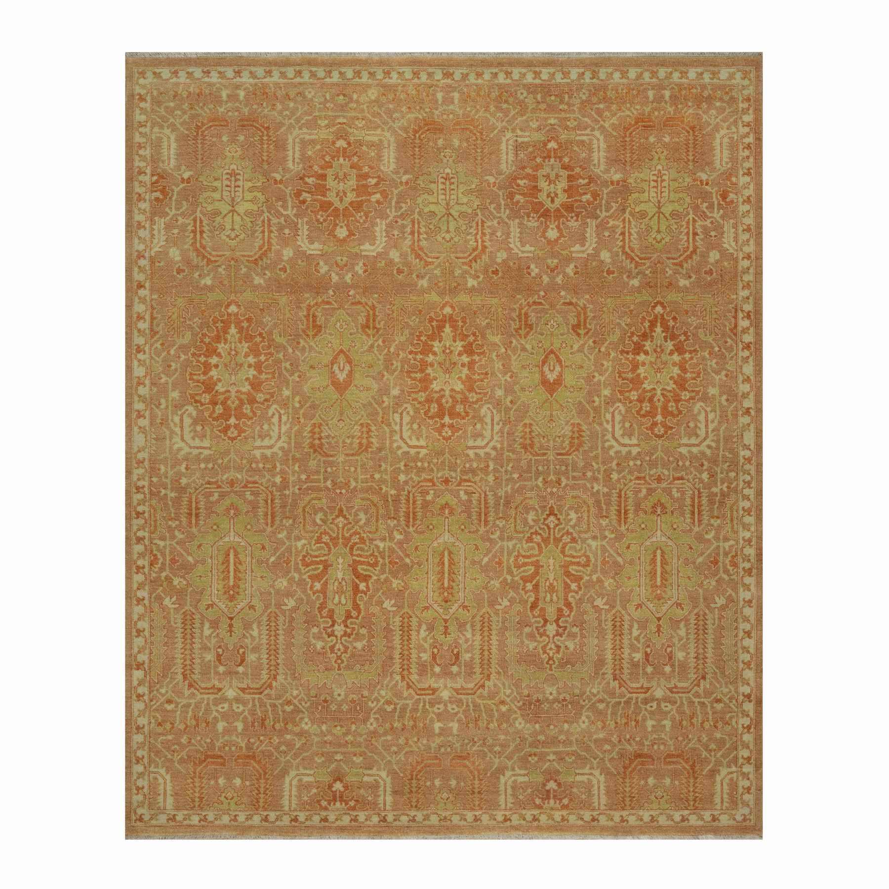 Oushak-And-Peshawar-Hand-Knotted-Rug-457085