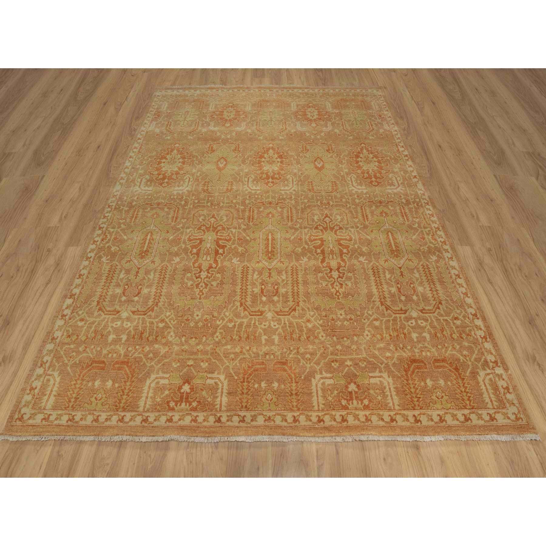 Oushak-And-Peshawar-Hand-Knotted-Rug-457085