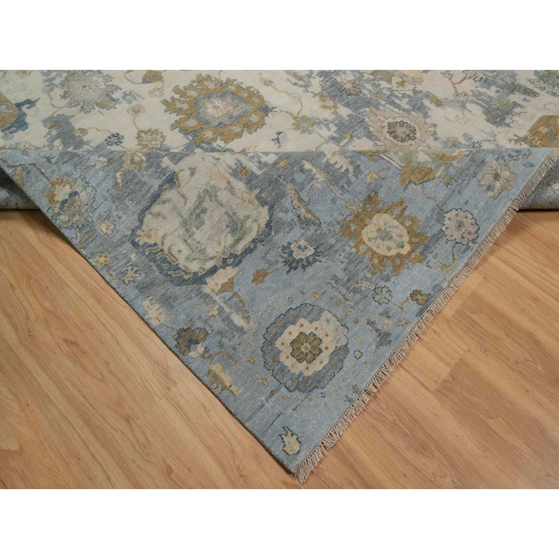 Oushak-And-Peshawar-Hand-Knotted-Rug-457120