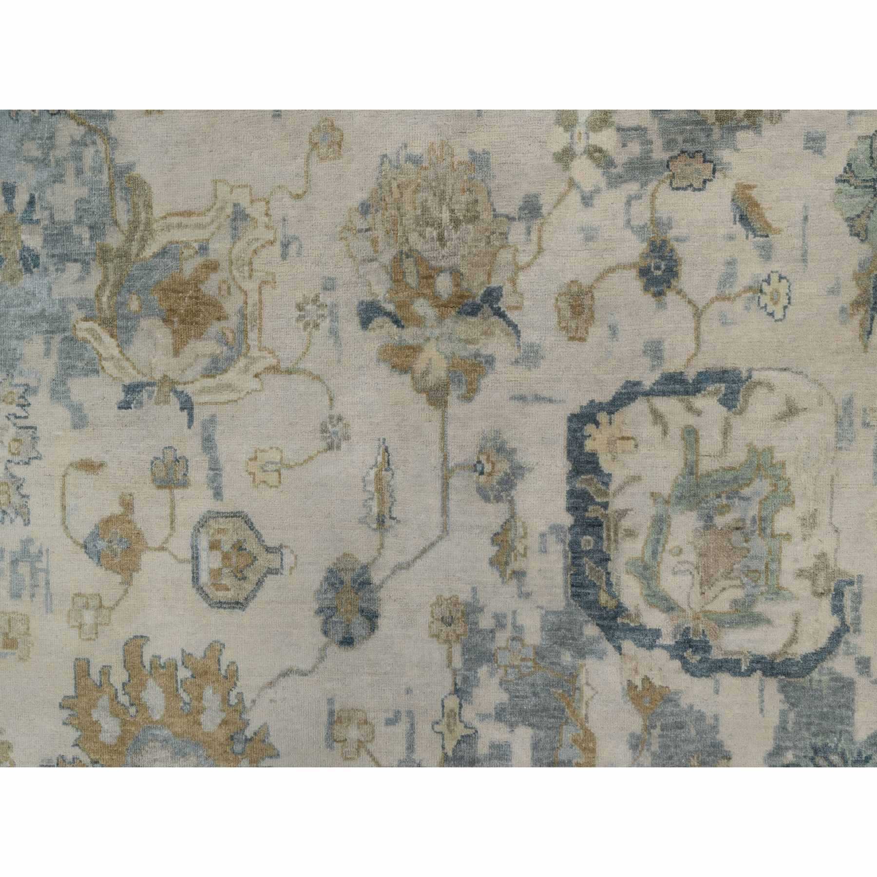 Oushak-And-Peshawar-Hand-Knotted-Rug-457120