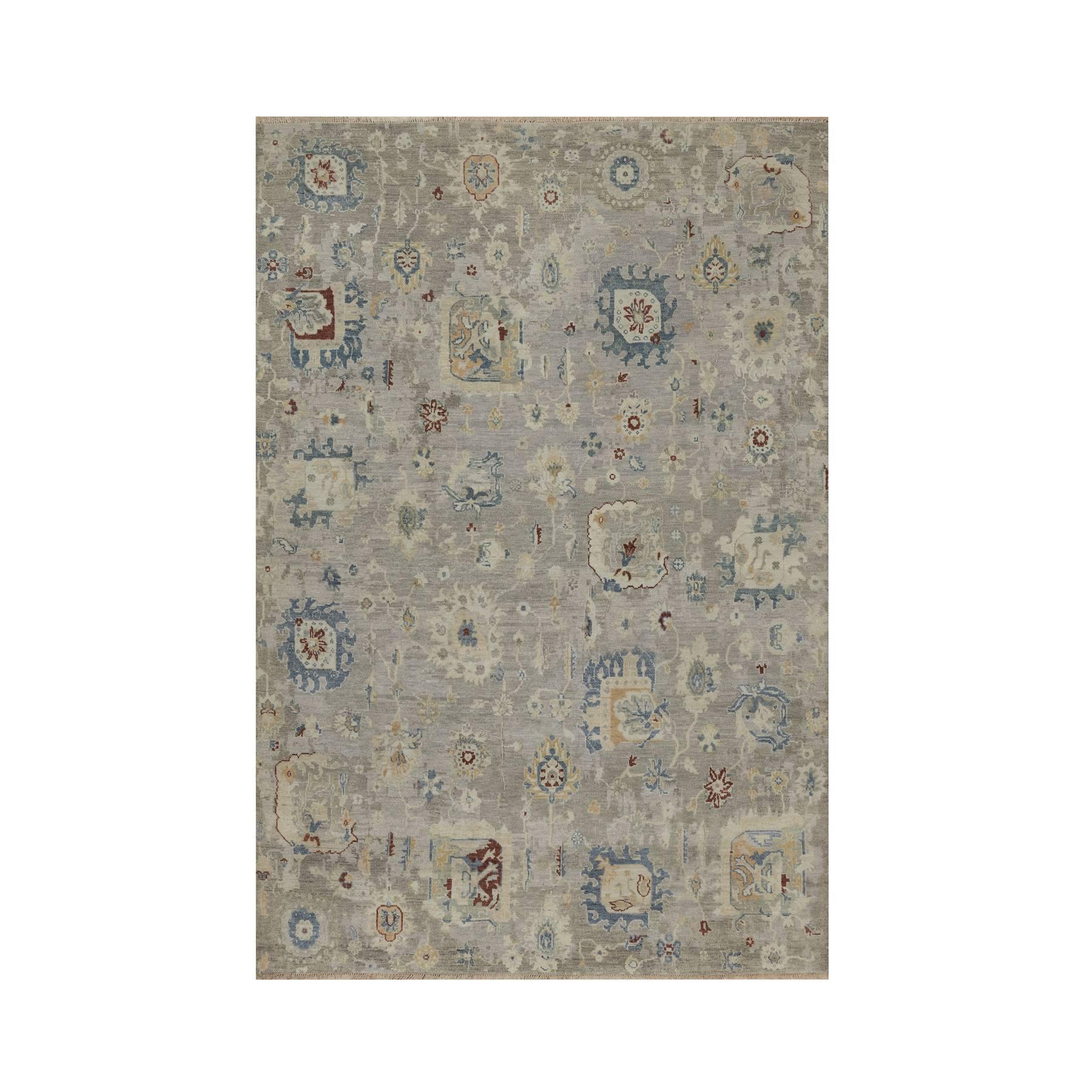 Oushak-And-Peshawar-Hand-Knotted-Rug-457165