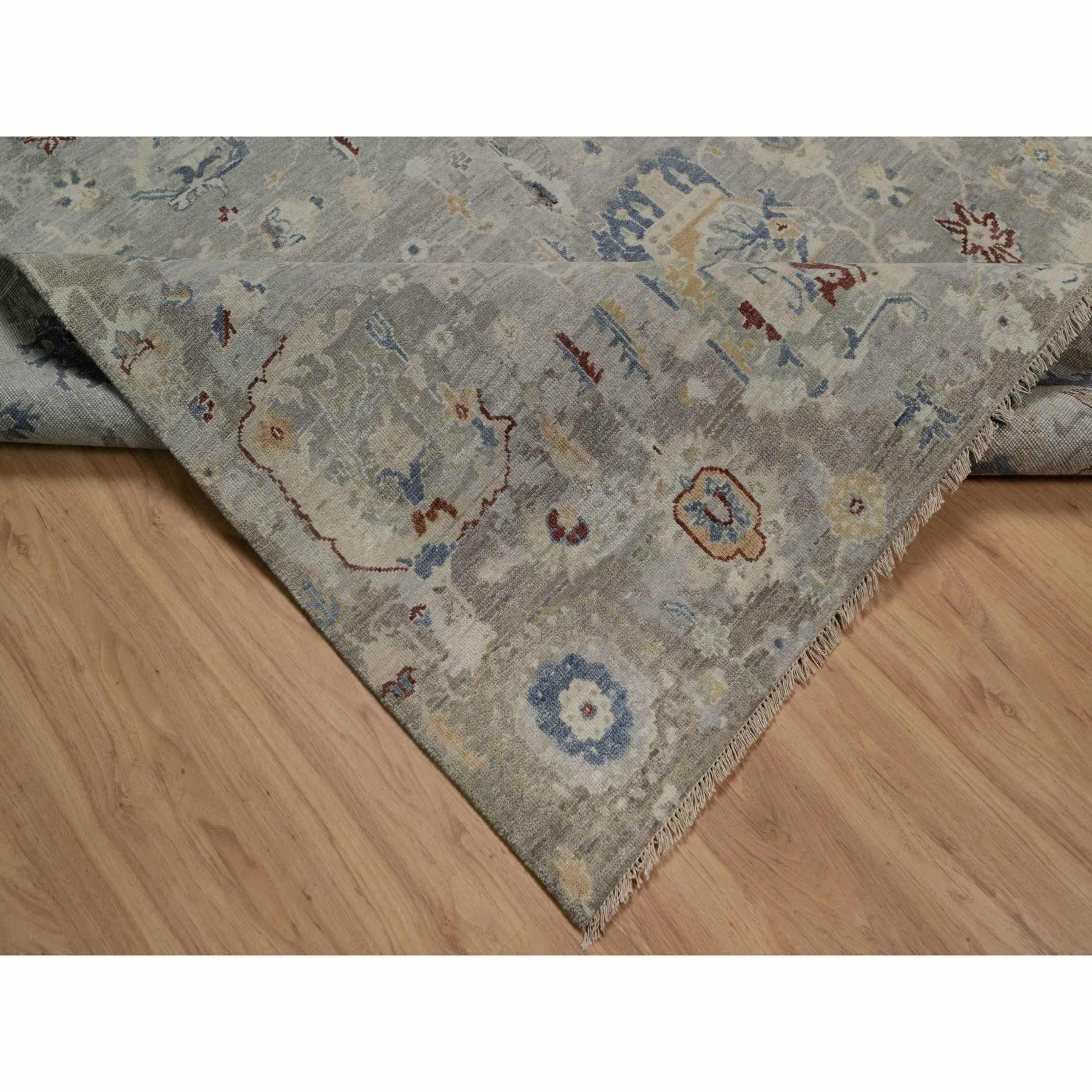 Oushak-And-Peshawar-Hand-Knotted-Rug-457165