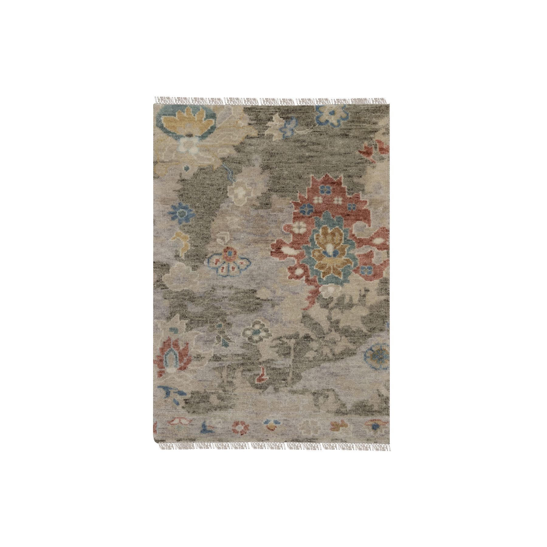 Oushak-And-Peshawar-Hand-Knotted-Rug-457240