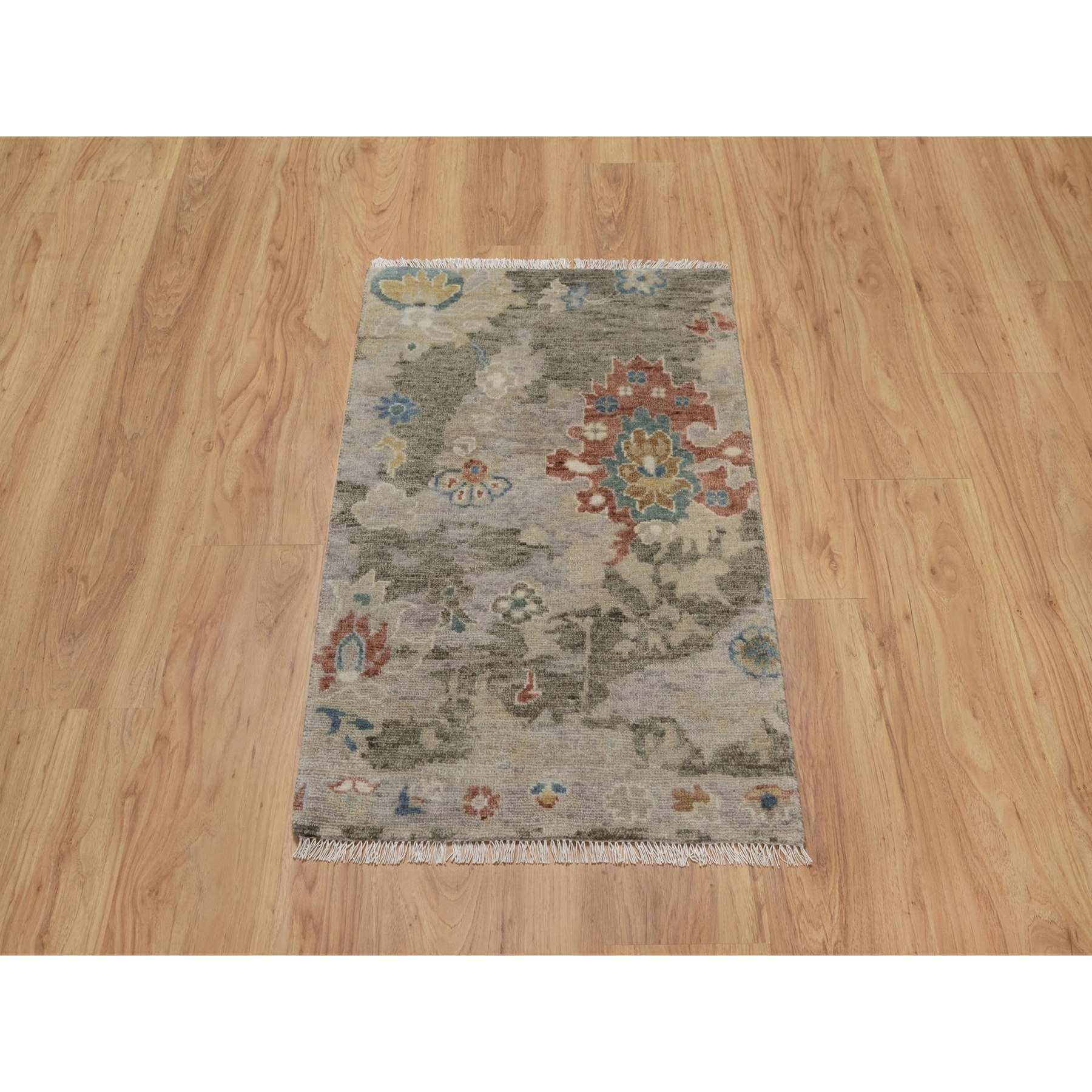 Oushak-And-Peshawar-Hand-Knotted-Rug-457240