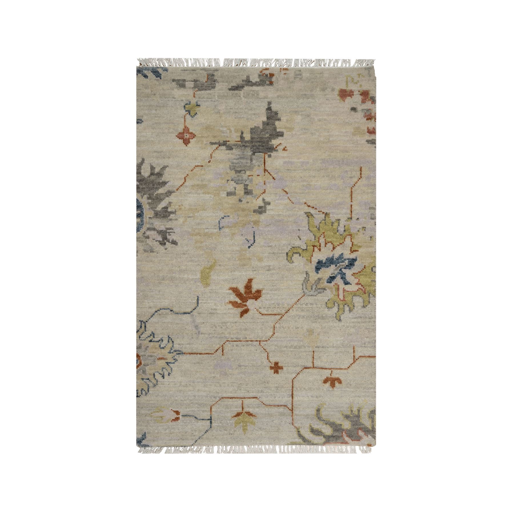 Oushak-And-Peshawar-Hand-Knotted-Rug-457255