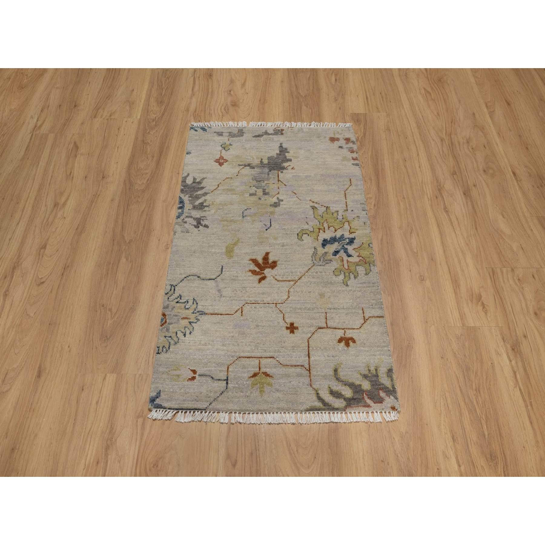 Oushak-And-Peshawar-Hand-Knotted-Rug-457255