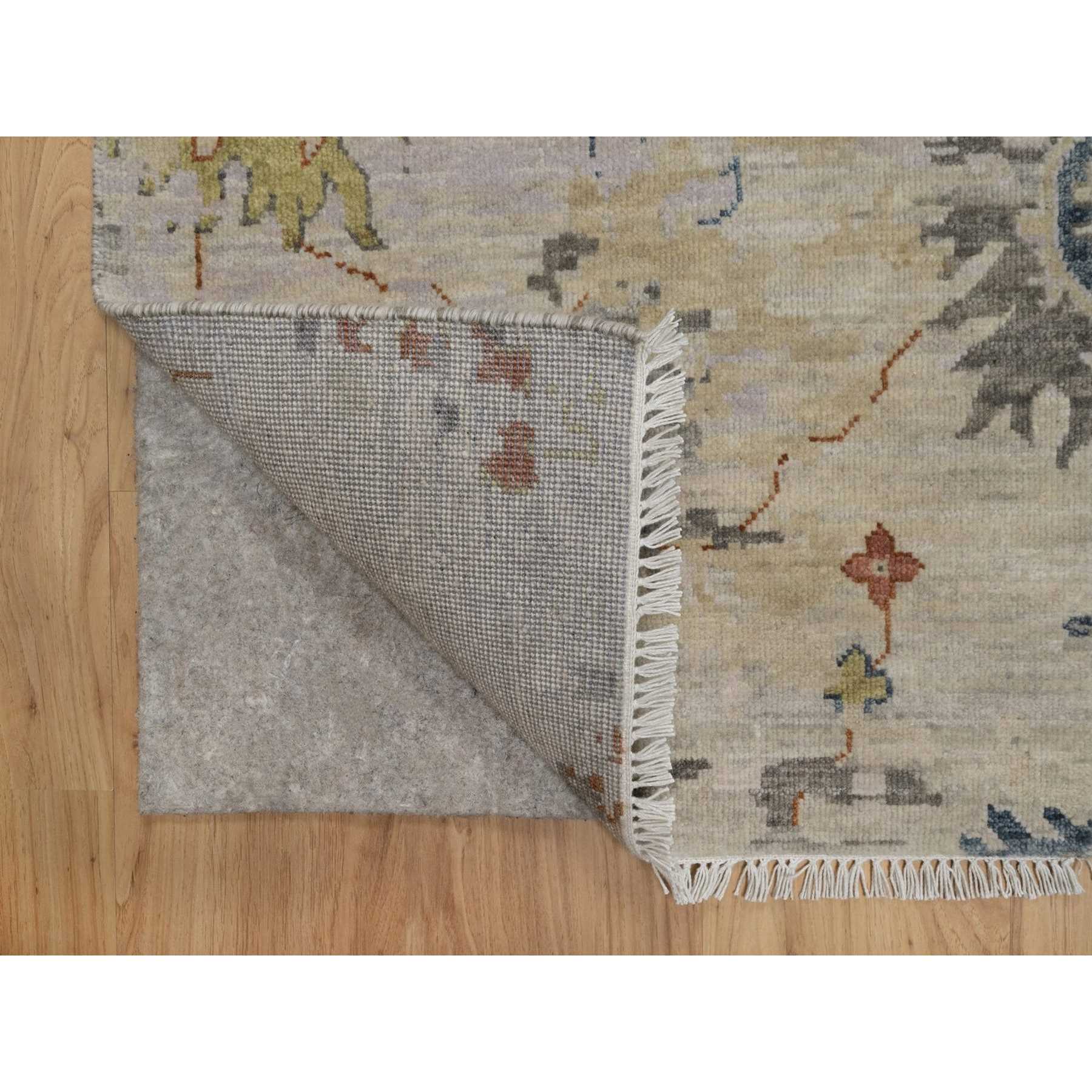 Oushak-And-Peshawar-Hand-Knotted-Rug-457255