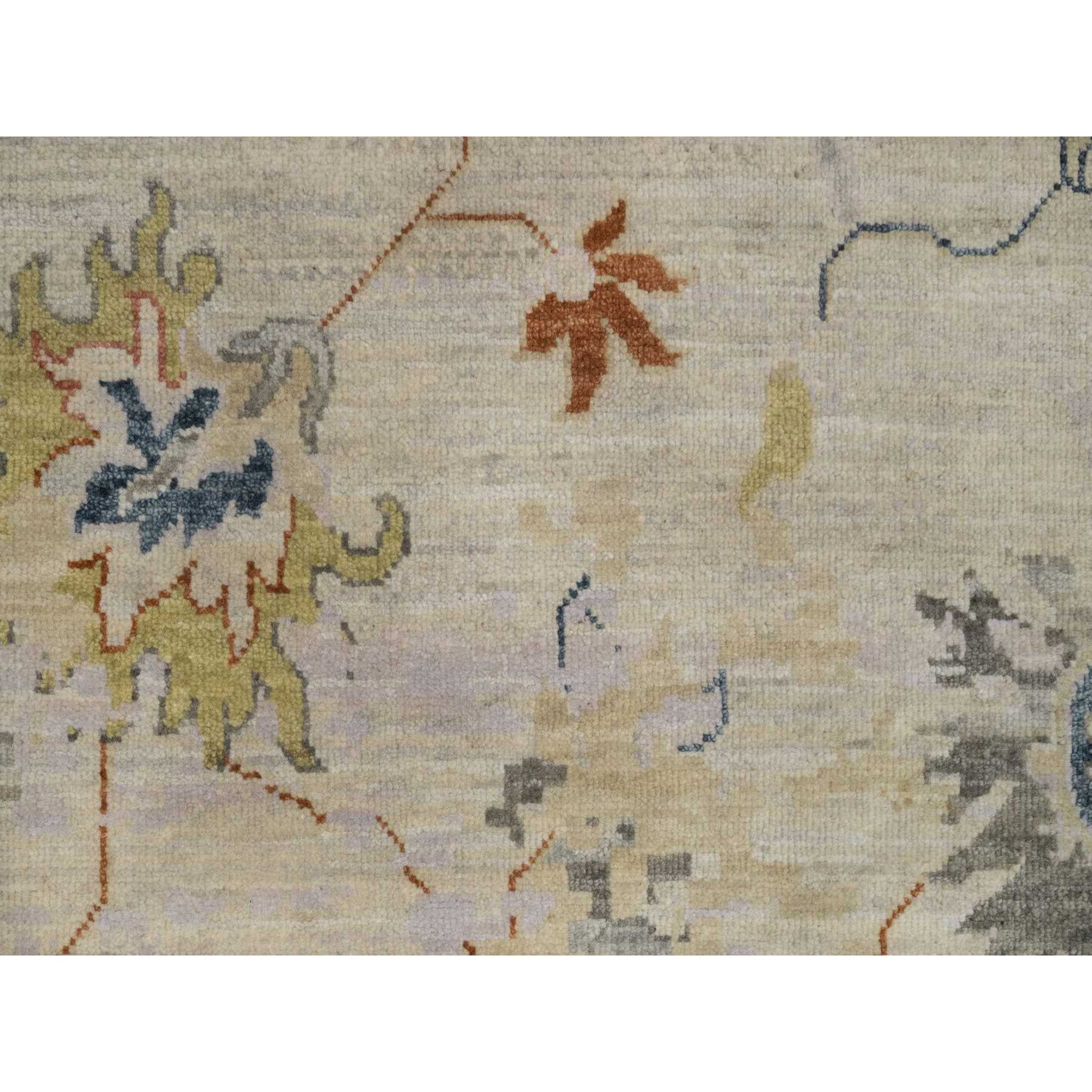 Oushak-And-Peshawar-Hand-Knotted-Rug-457255