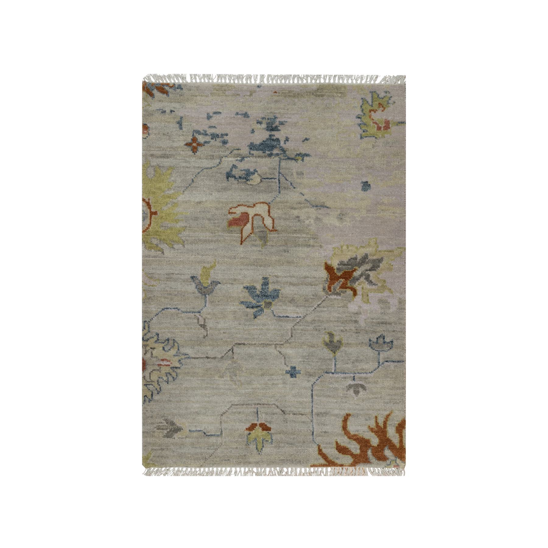 Oushak-And-Peshawar-Hand-Knotted-Rug-457270