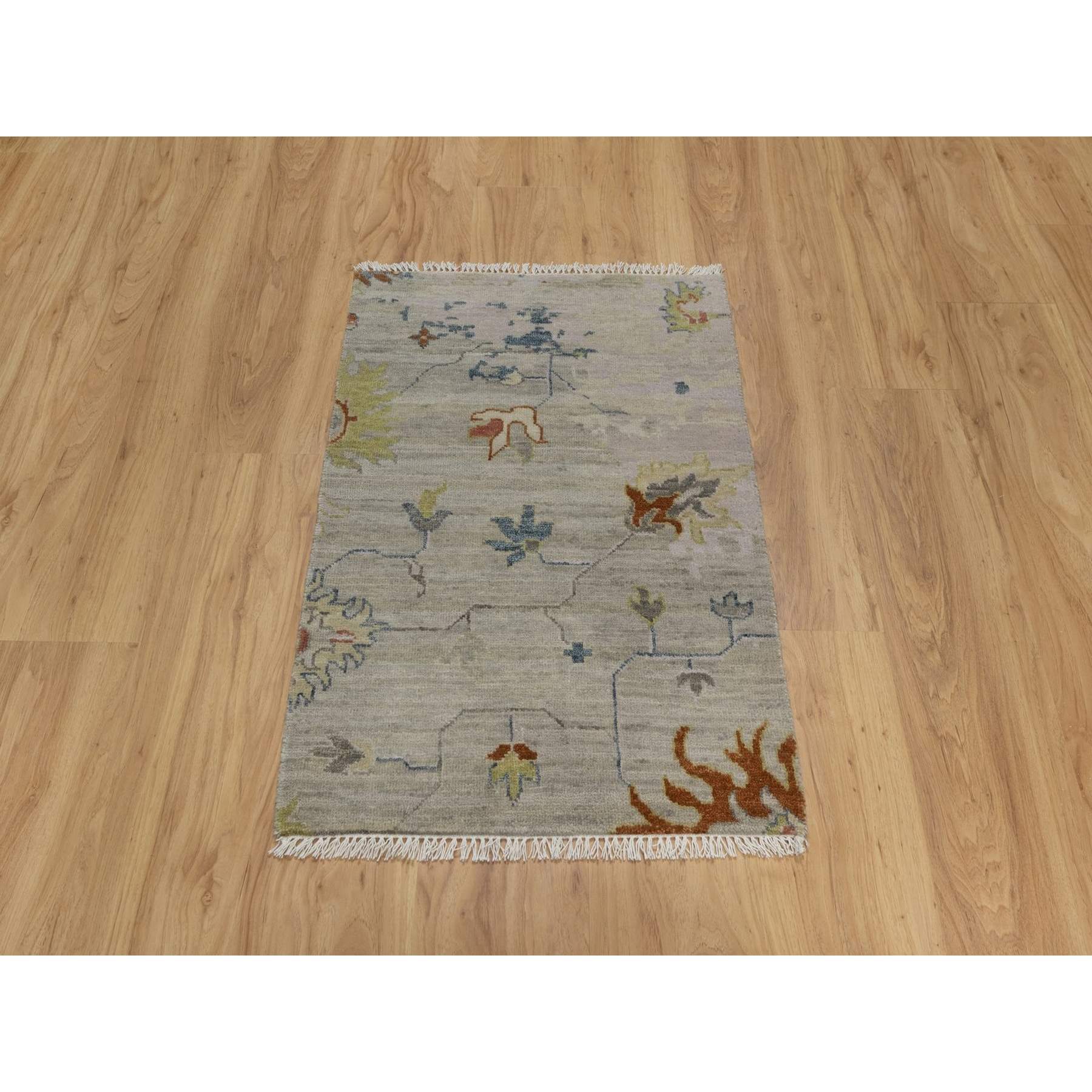 Oushak-And-Peshawar-Hand-Knotted-Rug-457270