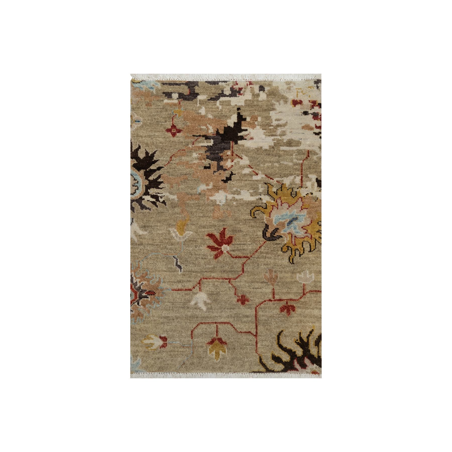 Oushak-And-Peshawar-Hand-Knotted-Rug-457285