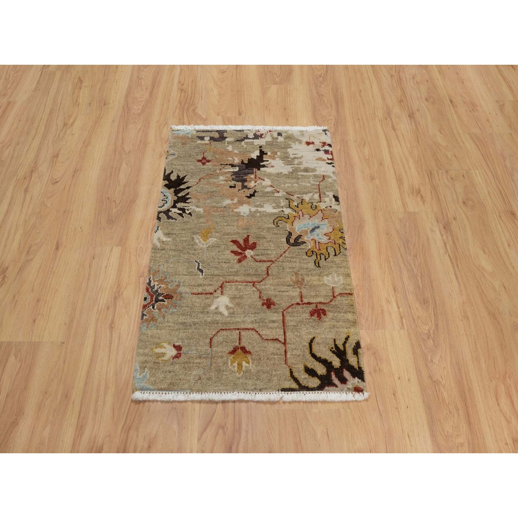 Oushak-And-Peshawar-Hand-Knotted-Rug-457285