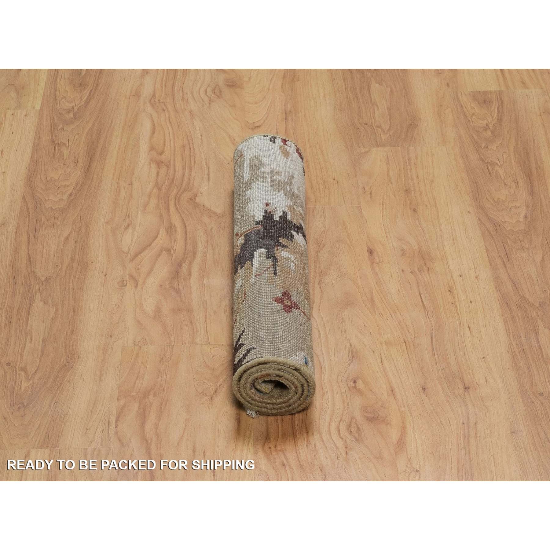 Oushak-And-Peshawar-Hand-Knotted-Rug-457285