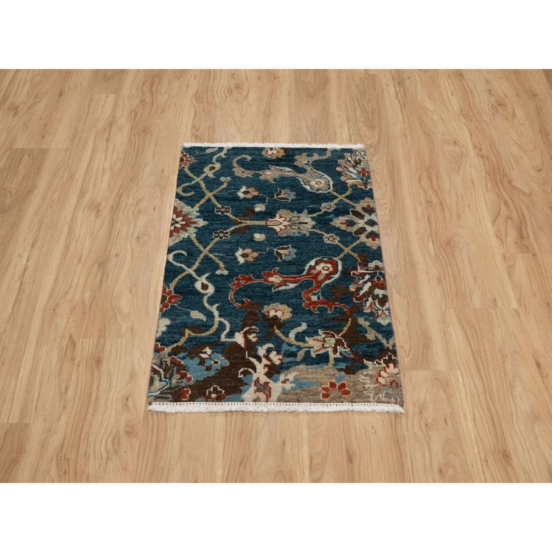 Oushak-And-Peshawar-Hand-Knotted-Rug-457305
