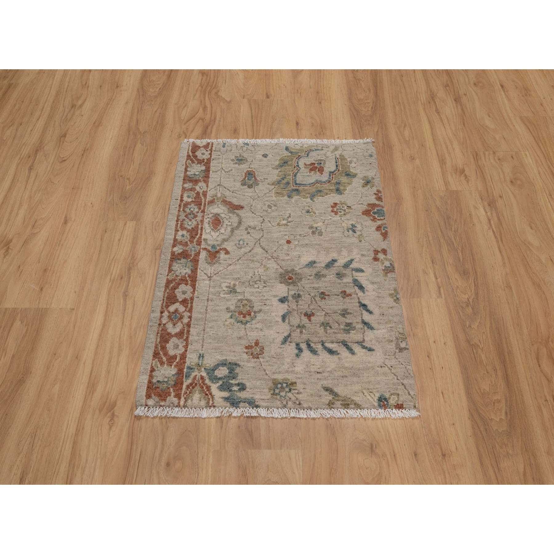 Oushak-And-Peshawar-Hand-Knotted-Rug-457320