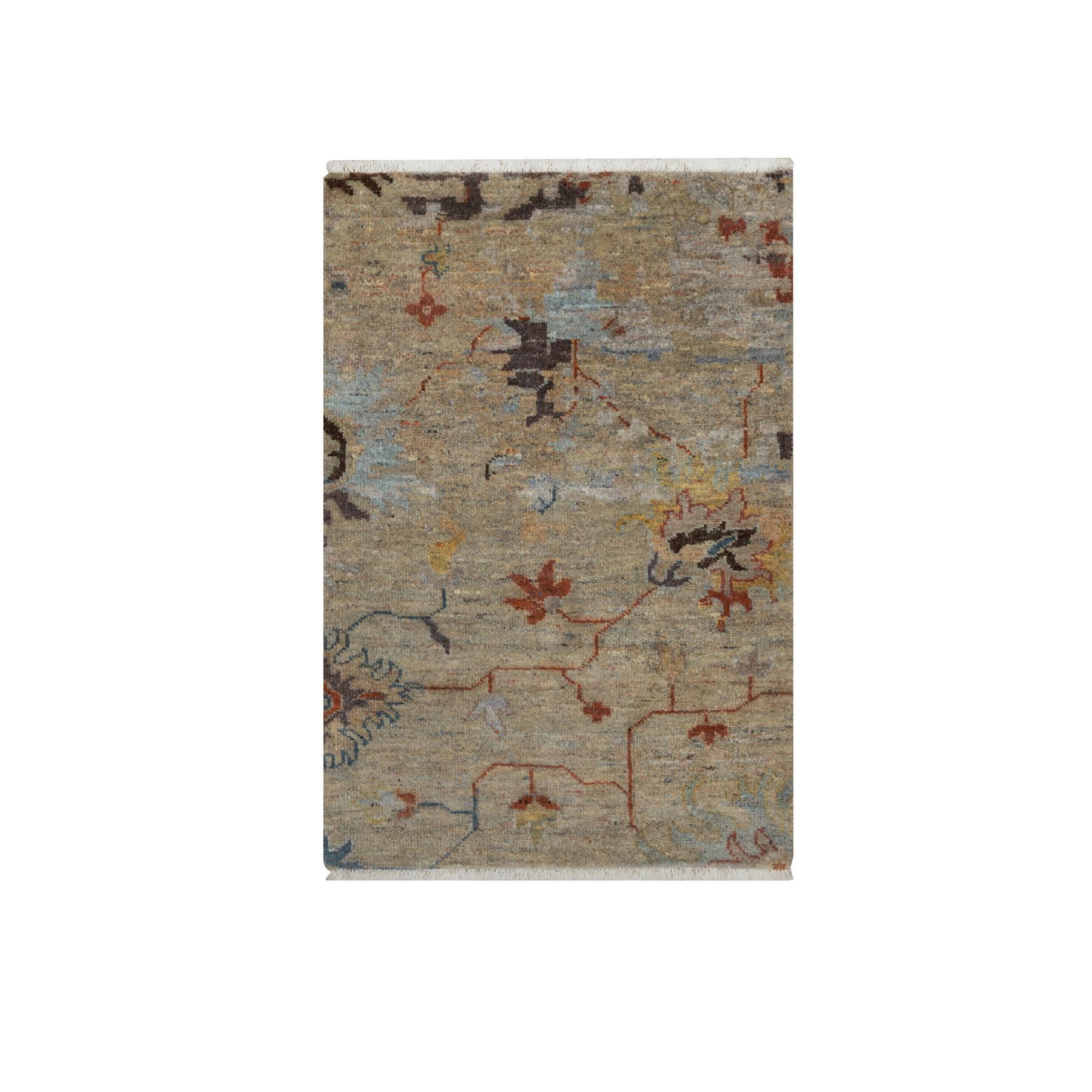 Oushak-And-Peshawar-Hand-Knotted-Rug-457330