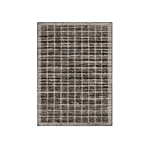 Shades of Brown, Loomed Knotted, Soft to the Touch, Modern Plain Decor Box Design, Pure Wool, Mat, Oriental Rug