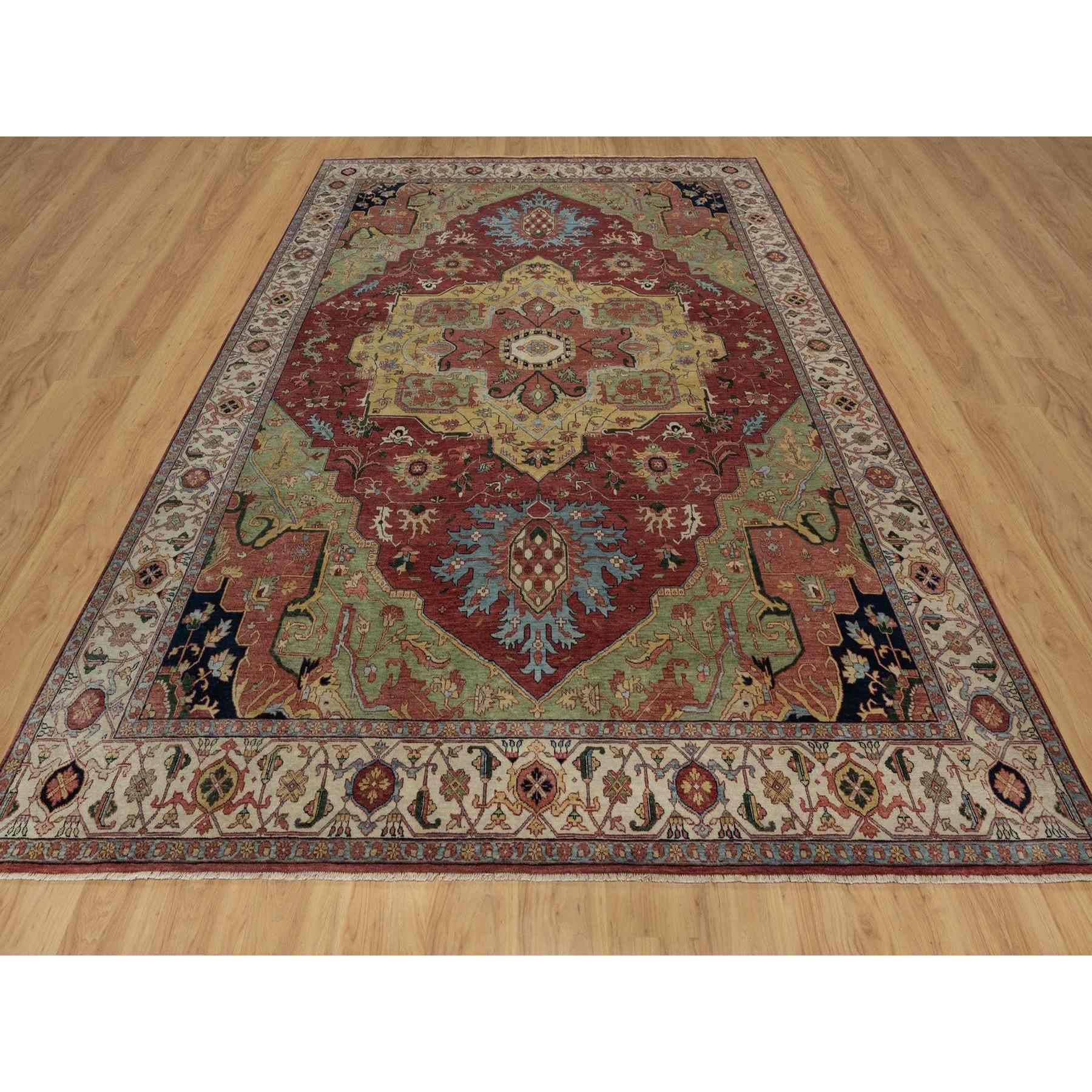 Heriz-Hand-Knotted-Rug-457580