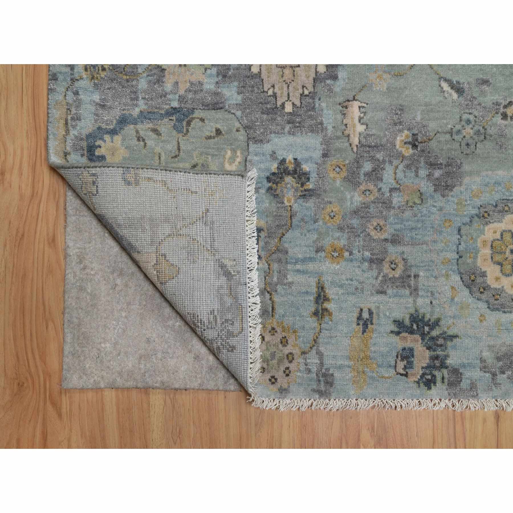 Oushak-And-Peshawar-Hand-Knotted-Rug-459015