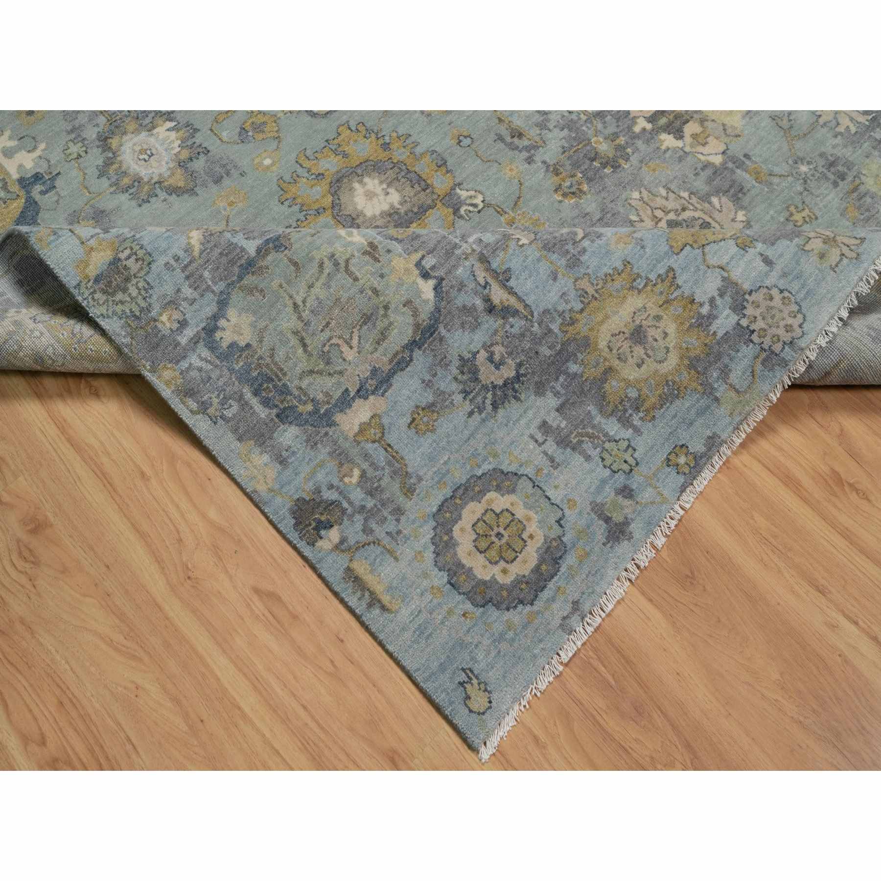 Oushak-And-Peshawar-Hand-Knotted-Rug-459015