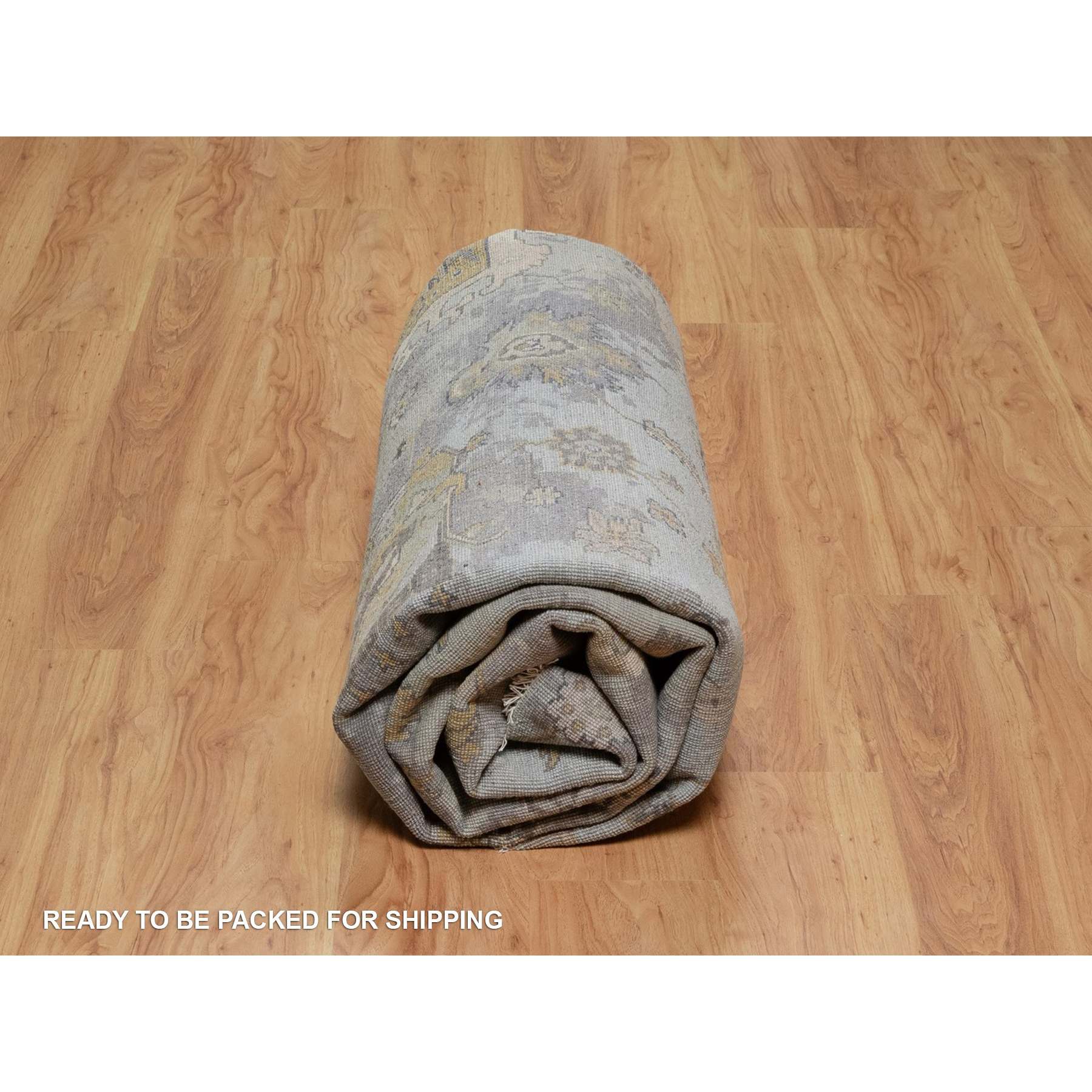 Oushak-And-Peshawar-Hand-Knotted-Rug-459015