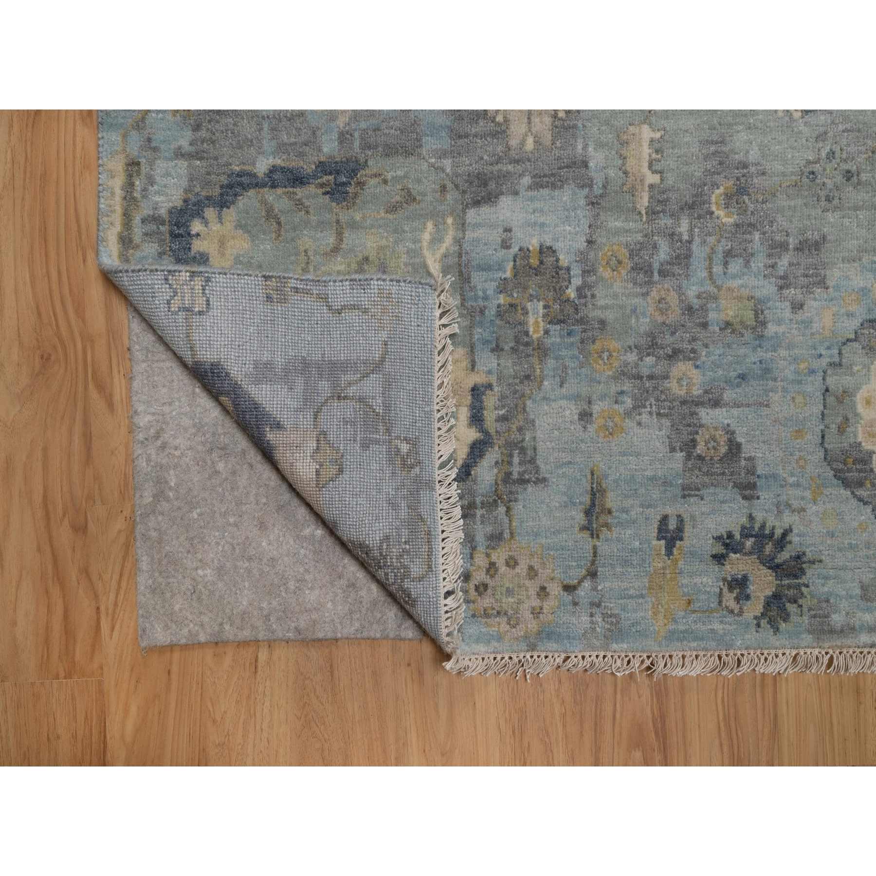Oushak-And-Peshawar-Hand-Knotted-Rug-459045