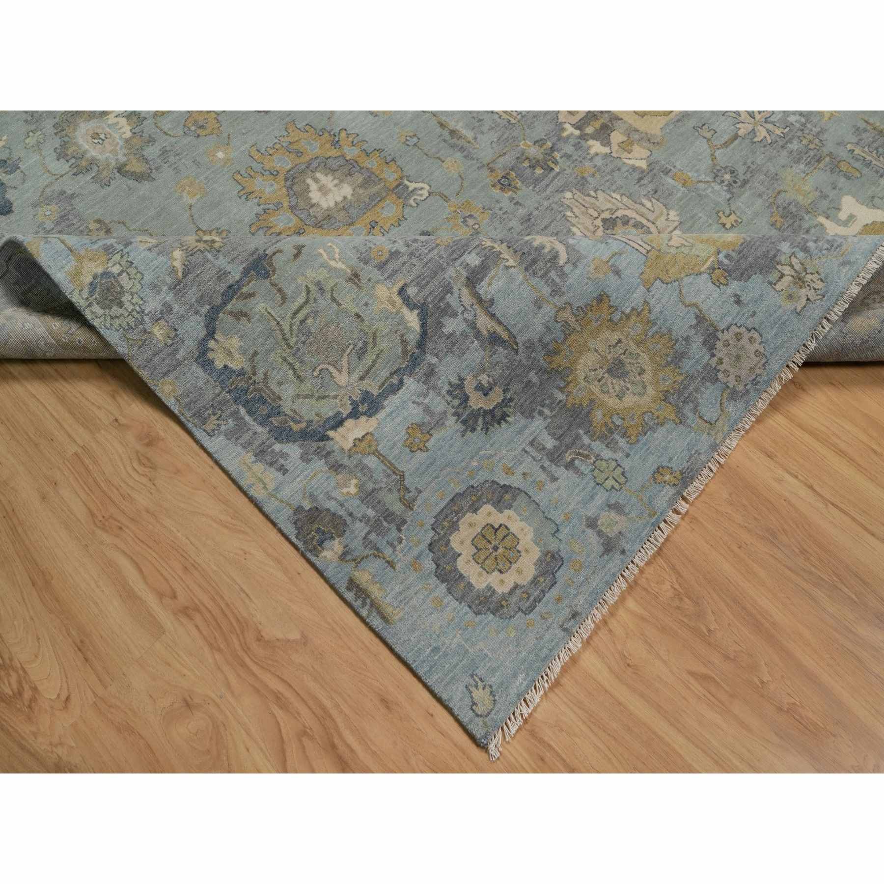 Oushak-And-Peshawar-Hand-Knotted-Rug-459045